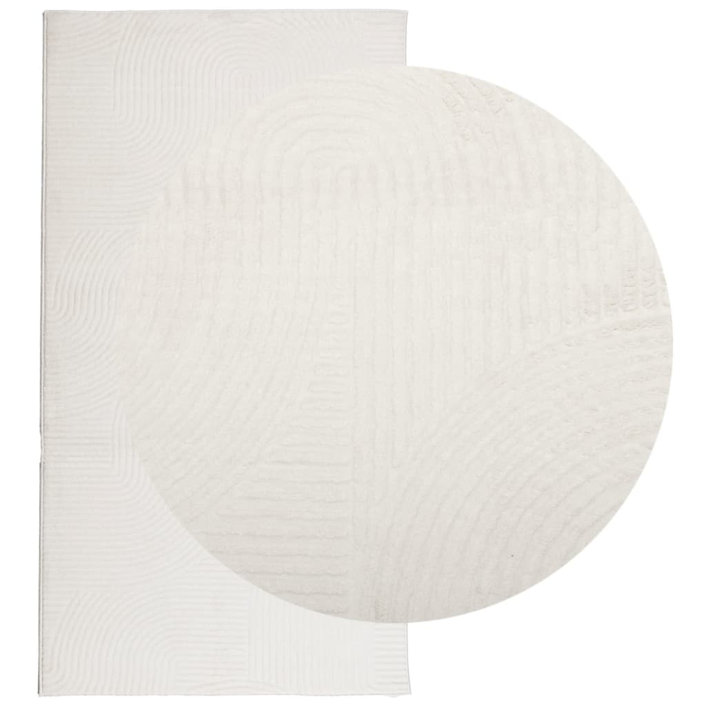 VidaXL Teppich Iza Kurzflor skandinavisch 80x150 cm creme