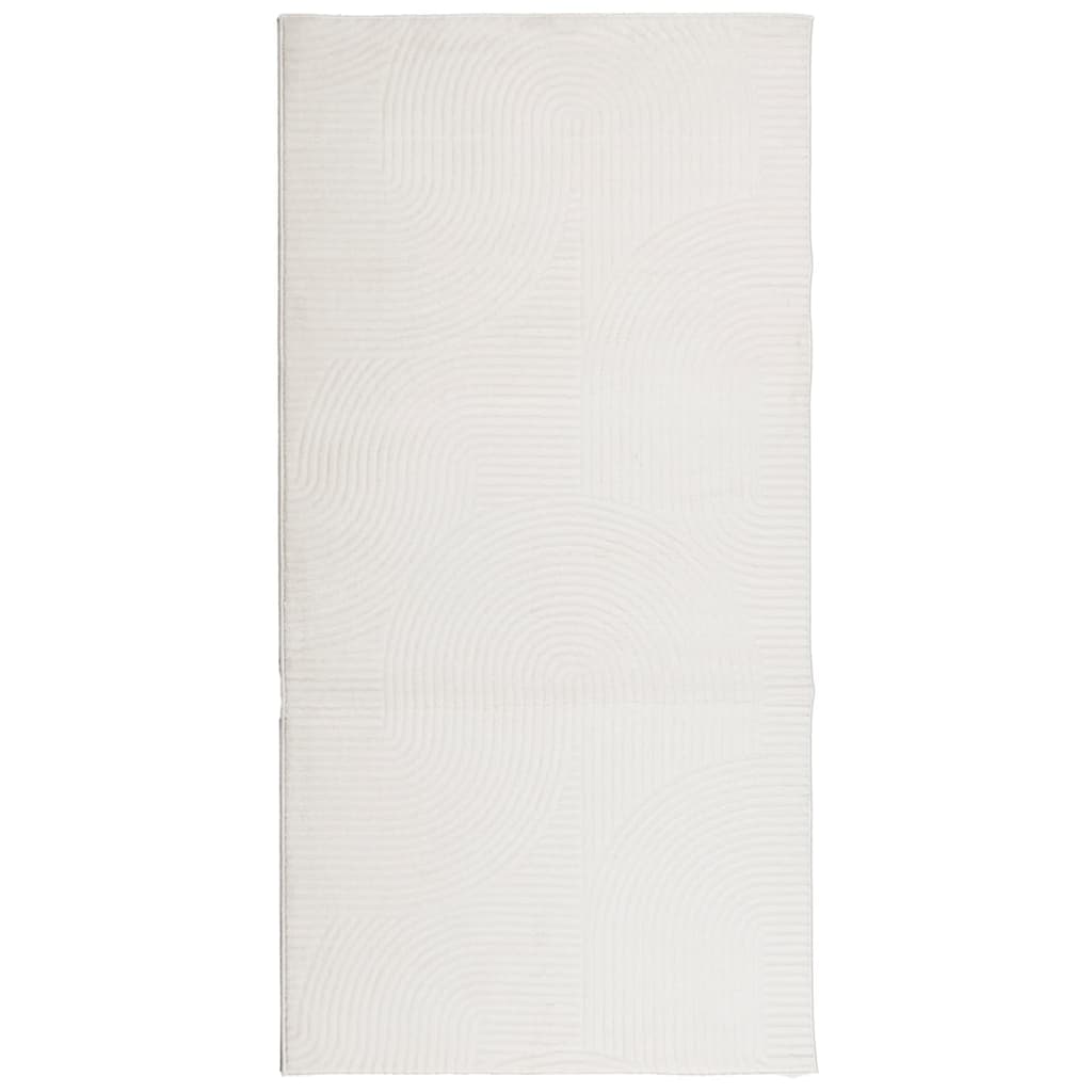 Vidaxl Rug Iza Low -Pile Scandinavian 100x200 cm creme -farvet