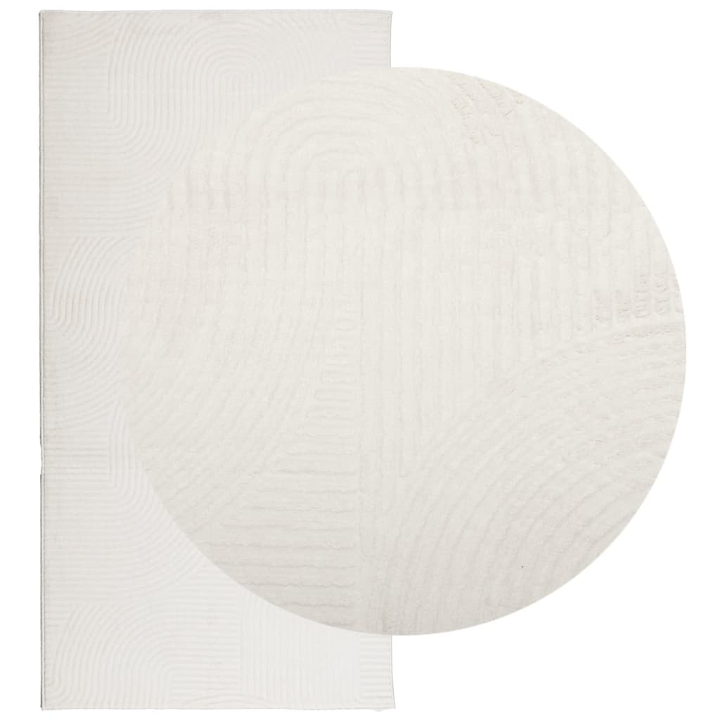 VidaXL Teppich Iza Kurzflor skandinavisch 100x200 cm Creme