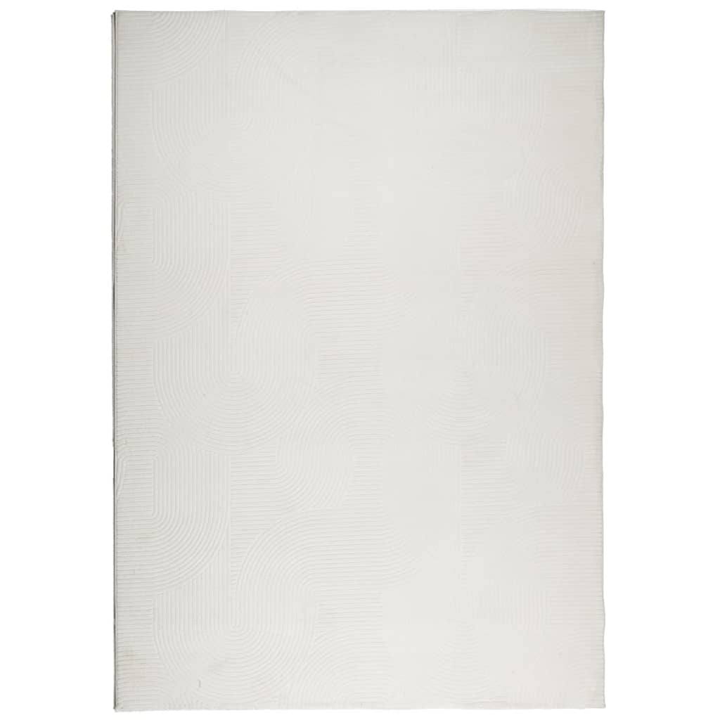 VidaXL Teppich Iza Kurzflor skandinavisch 120x170 cm creme