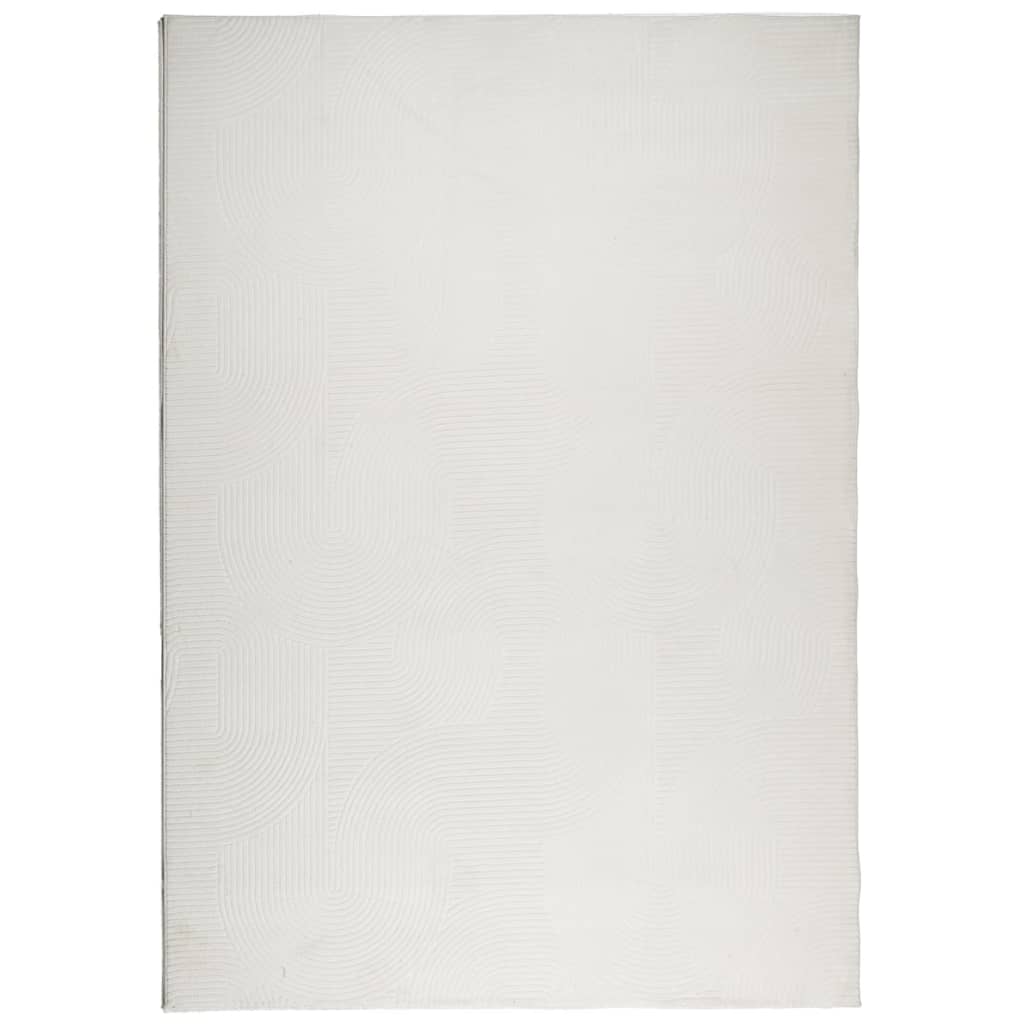 Vidaxl Rug Iza Low -Pile Scandinavian 120x170 cm creme -farvet