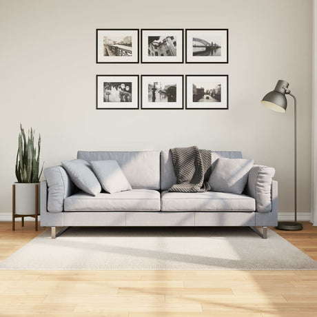 VidaXL Teppich Iza Kurzflor skandinavisch 120x170 cm creme
