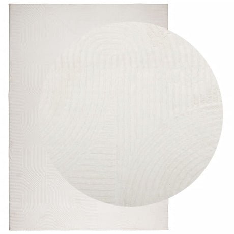 VidaXL Teppich Iza Kurzflor skandinavisch 140x200 cm Creme