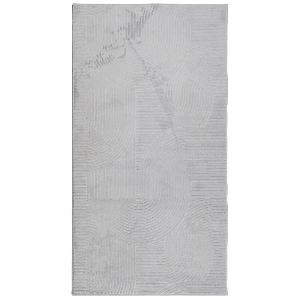 VidaXL Teppich Iza Kurzflor skandinavisch 80x150 cm grau