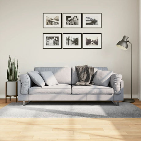 VidaXL Teppich Iza Kurzflor skandinavisch 100x200 cm grau