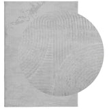 VidaXL Teppich Iza Kurzflor skandinavisch 160x230 cm grau