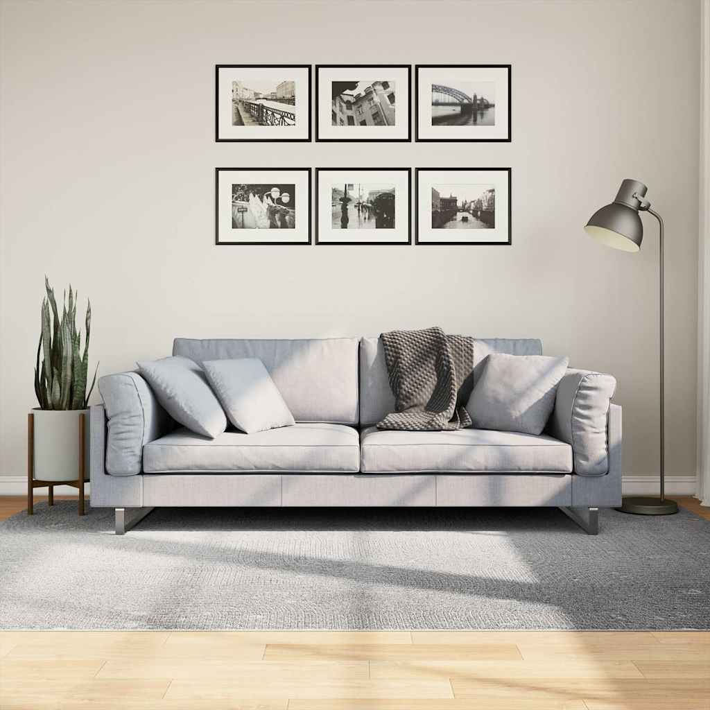 VidaXL Teppich Iza Kurzflor skandinavisch 160x230 cm grau