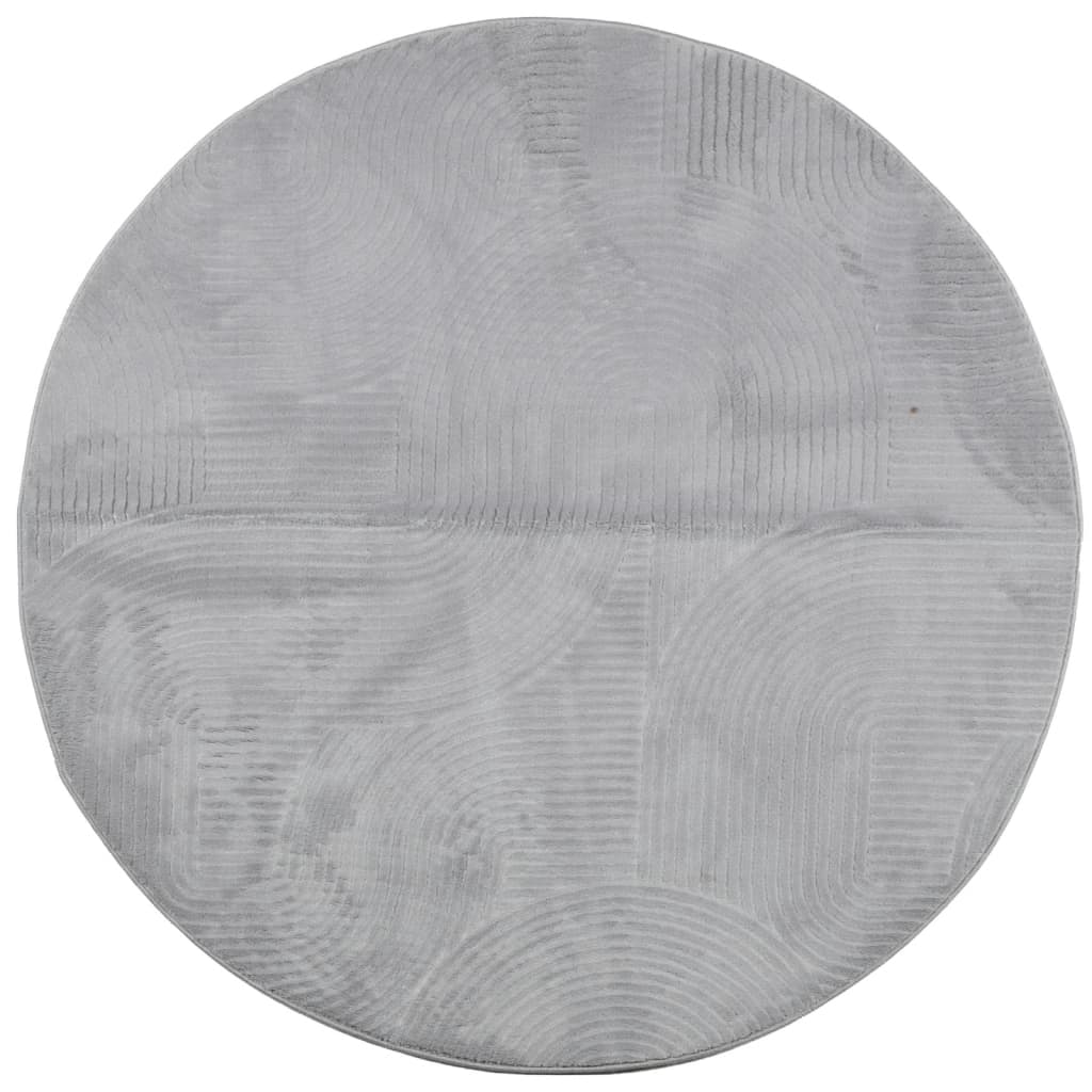 Vidaxl Rug Iza Low -Pile Scandinave Ø 120 cm Gray