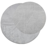 VidaXL Teppich IZA Kurzflor skandinavisch Ø 160 cm Grau