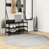 VidaXL Teppich IZA Kurzflor skandinavisch Ø 160 cm Grau