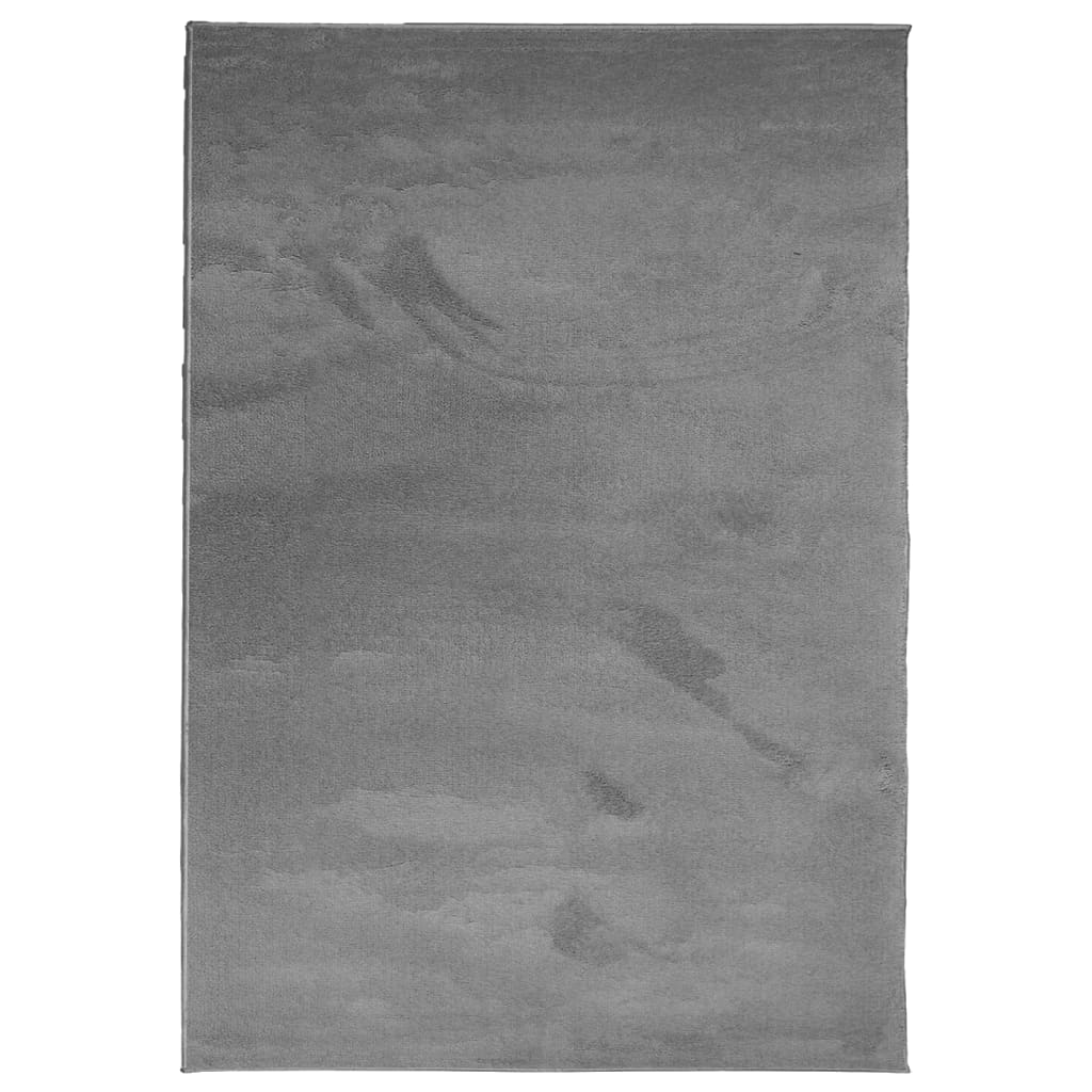 Vidaxl Rug Oviedo Low -Pile 120x170 cm Anthracite -farvet