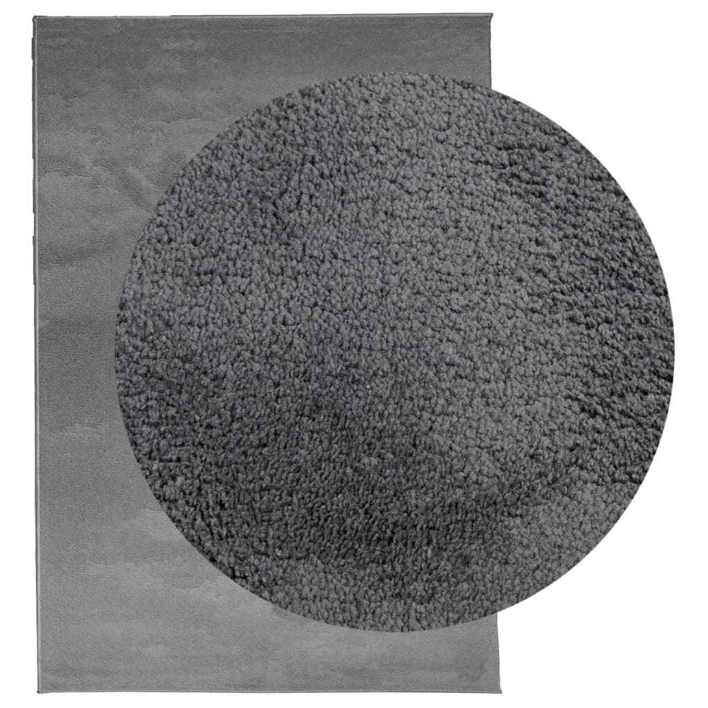 VidaXL Teppich Oviedo Niederflor 200x280 cm Anthrazit