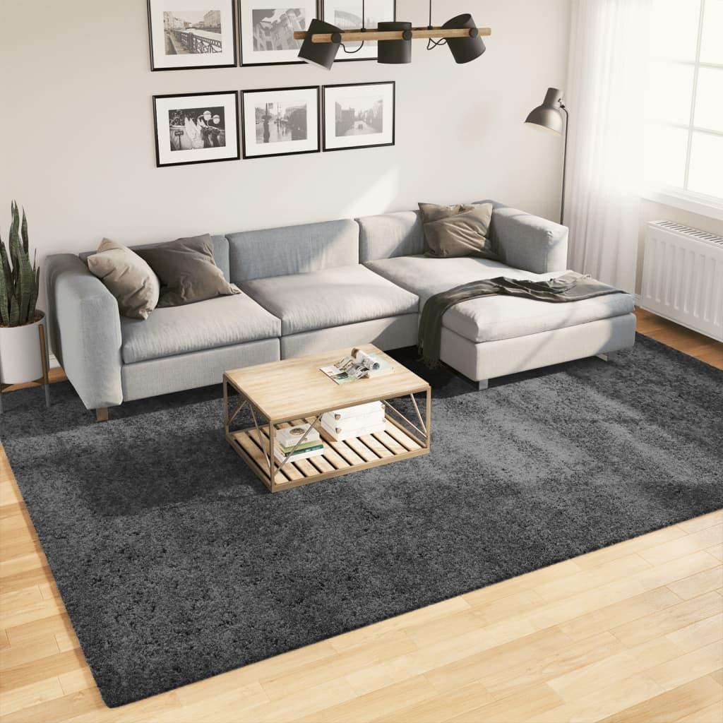 Vidaxl -mattan Oviedo Low -Pile 240x340 cm Anthracite -färgad