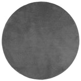 Vidaxl Teppich Oviedo Kurzflor ø 80 cm Anthrazit