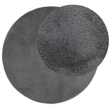 Vidaxl Teppich Oviedo Kurzflor ø 120 cm Anthrazit