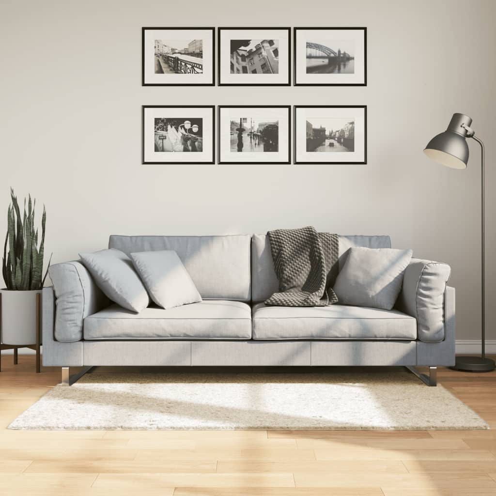 VidaXL Teppich Oviedo Niederflor 80x150 cm beige