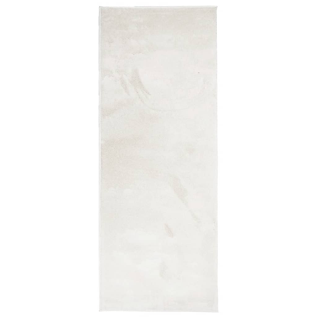 Alfombra Vidaxl oviedo bajo -pile 80x200 cm beige