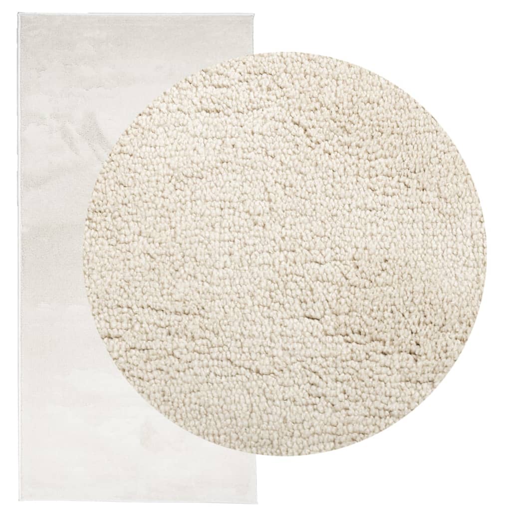 Vidaxl koberec oviedo low -pile 100x200 cm beige