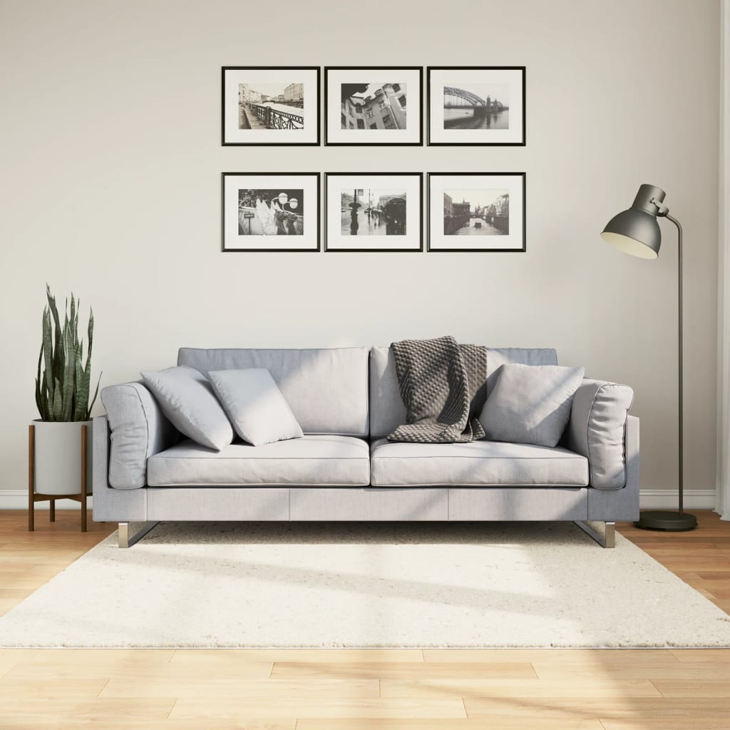VidaXL Teppich Oviedo Niederflor 160x160 cm beige