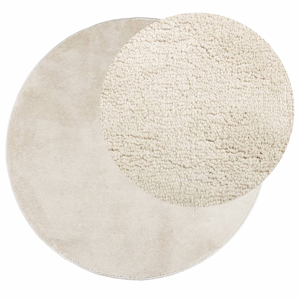 Vidaxl rug oviedo niddereg -pile Ø 80 cm beige