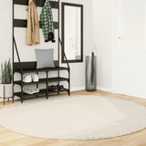 Vidaxl rug Oviedo Low -pile Ø 200 cm Beige