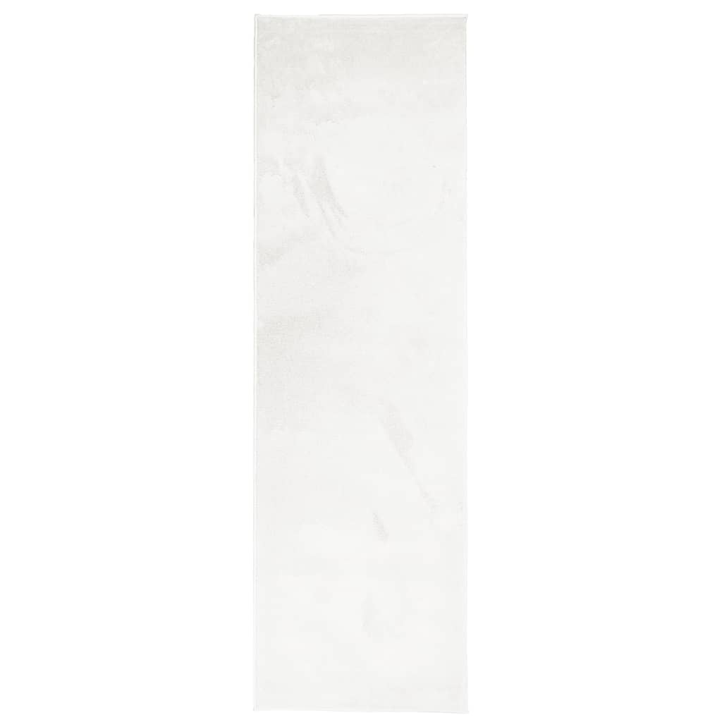 Tapis Vidaxl Oviedo Low -Pile 80x250 cm Crème-Colored