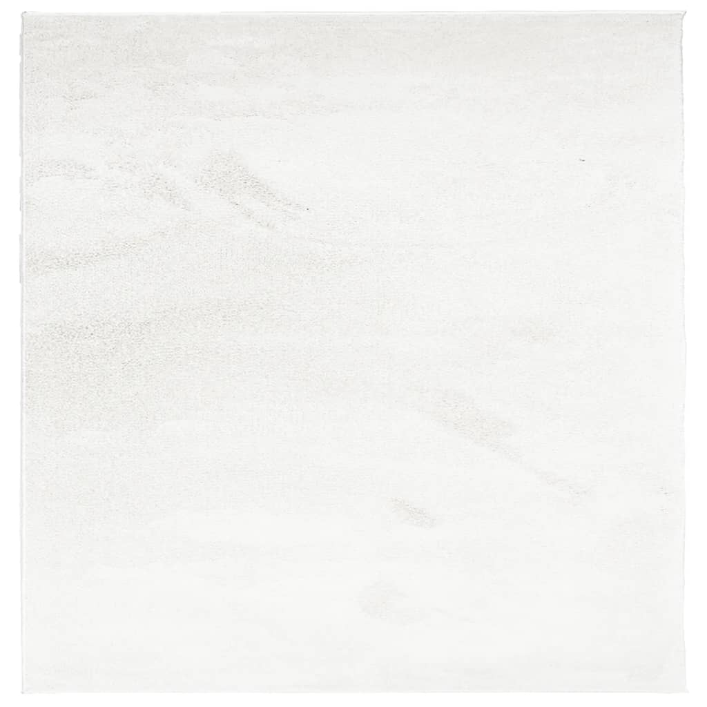 VidaXL Teppich Oviedo niedriger Flor 120x120 cm Creme
