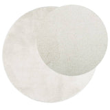 VidaXL Teppich OVIEDO niedriger Flor Ø 160 cm Creme