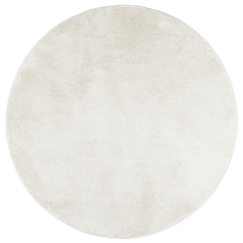 Vidaxl rug oviedo niddereg -pile Ø 200 cm Crème -Colored