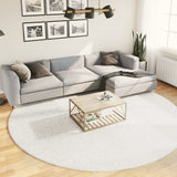 Vidaxl Rug Oviedo Low -Pile Ø 280 cm krem ​​-farget