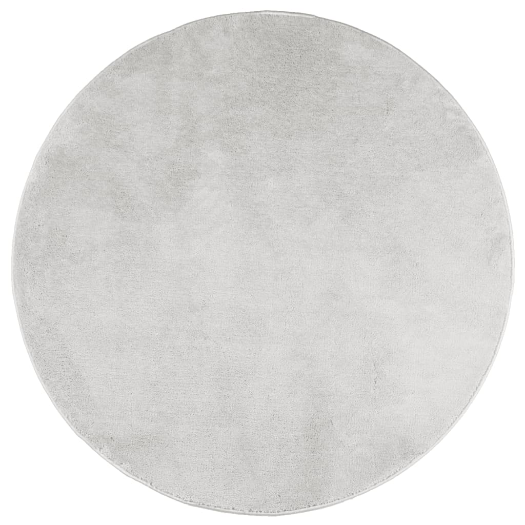 Vidaxx Teppich Oviedo Niederflor ø 80 cm grau