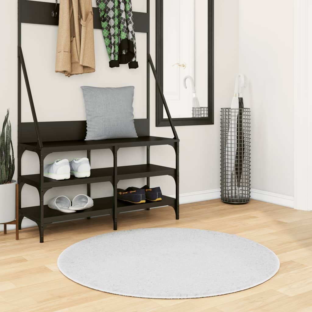 Vidaxl rug Oviedo Low -pile Ø 100 cm Gray