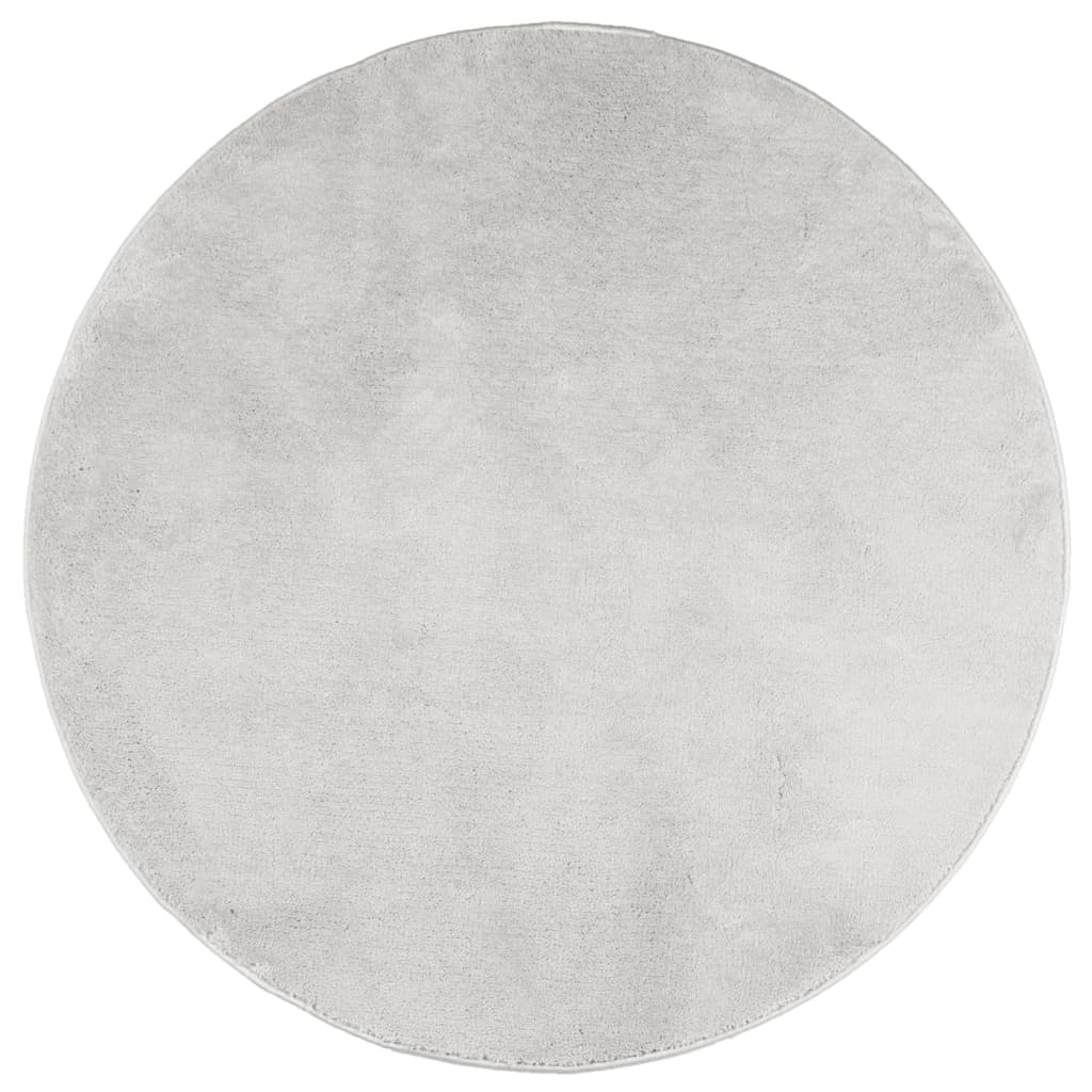 Vidaxl rug Oviedo Low -pile Ø 120 cm Gray