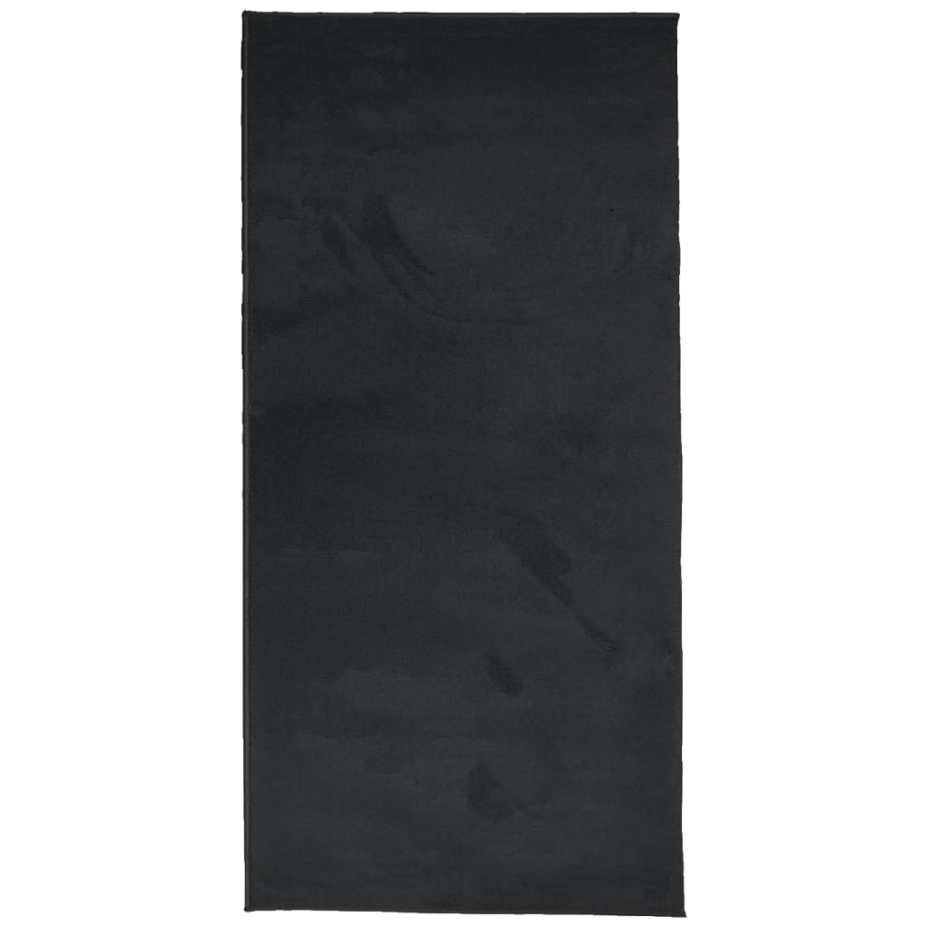 Vidaxl rug Oviedo Low -pile 100x200 cm Black