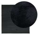 Tapis Vidaxl Oviedo Low -Pile 120x120 cm noir