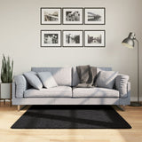 VidaXL Teppich OVIEDO niedriger Flor 120x120 cm schwarz