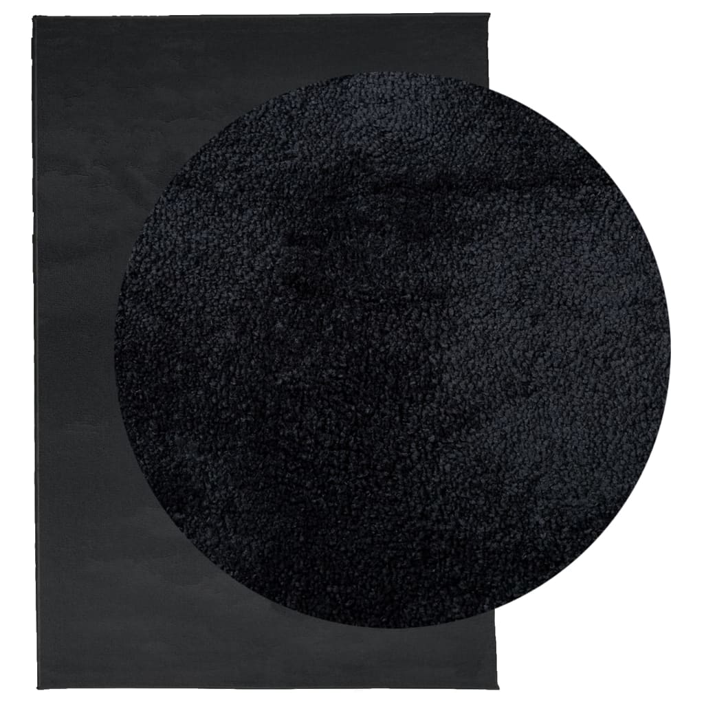 Vidaxl Rug Oviedo Low -Boile 140x200 cm Black