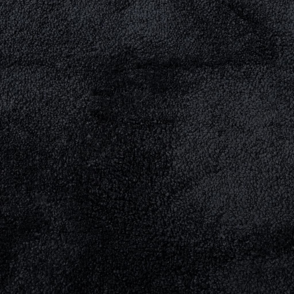 VidaXL Teppich OVIEDO niedriger Flor 240x240 cm schwarz