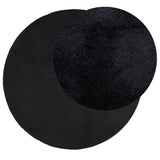 Vidaxl rug Oviedo Low -pile Ø 160 cm Black