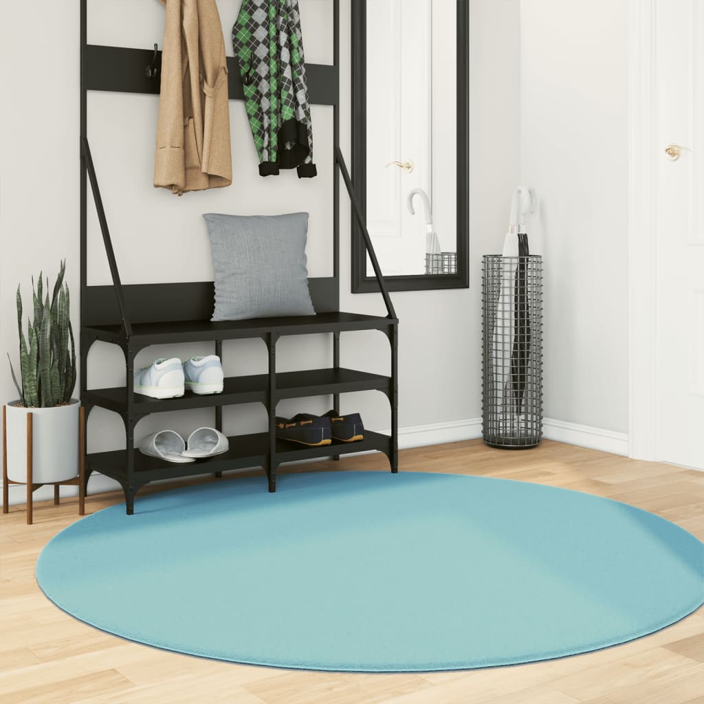 Vidaxl rug Oviedo Low -pile Ø 160 cm green