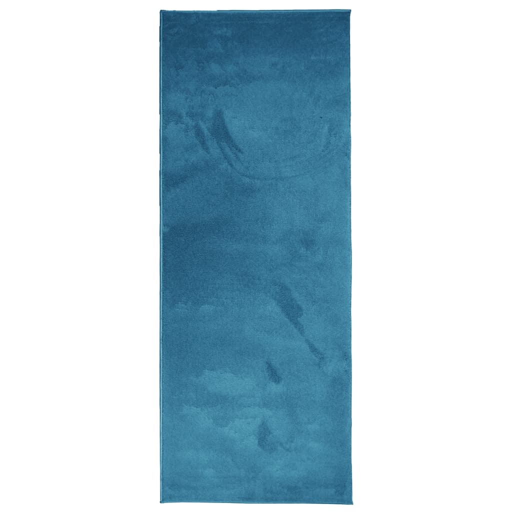 Vidaxl vloerkleed oviedo laagpolig 80x200 cm turquoise