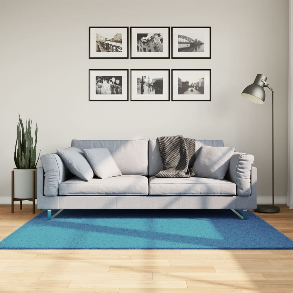 Vidaxl Rug Oviedo Low -Boile 120x170 cm Turquoise