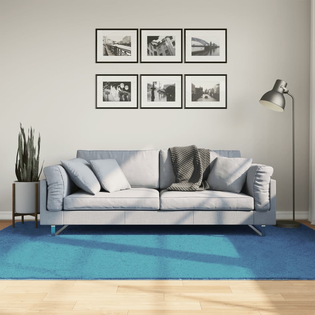 VidaXL Teppich Oviedo Niederflor 160x230 cm Türkis