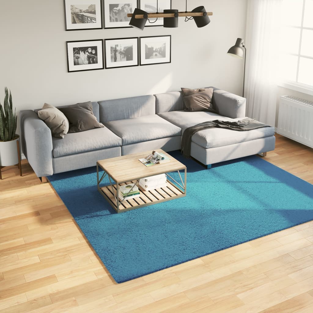 Vidaxl RUG OVIEDO BAJO Pile 240x240 CM Turquesa