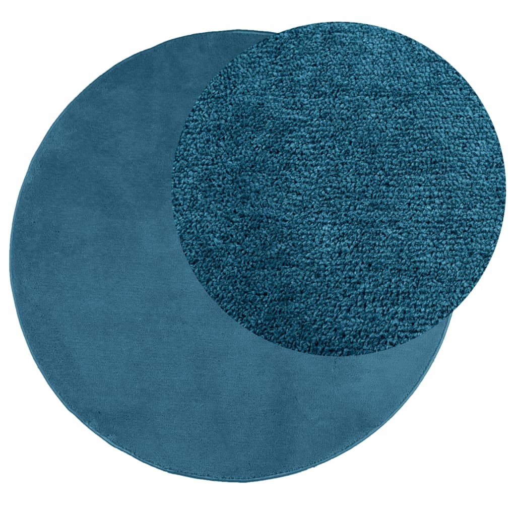 VidaXL Teppich OVIEDO Kurzflor Ø 160 cm Türkis
