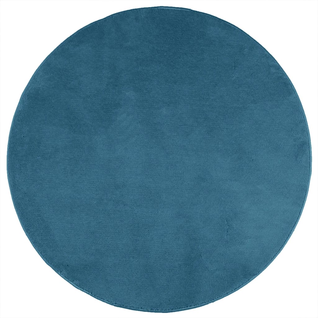 Vidaxl Rug Oviedo Low -Pile Ø 200 cm Turquoise