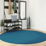 Vidaxl rug Oviedo Low -pile Ø 200 cm Turquoise