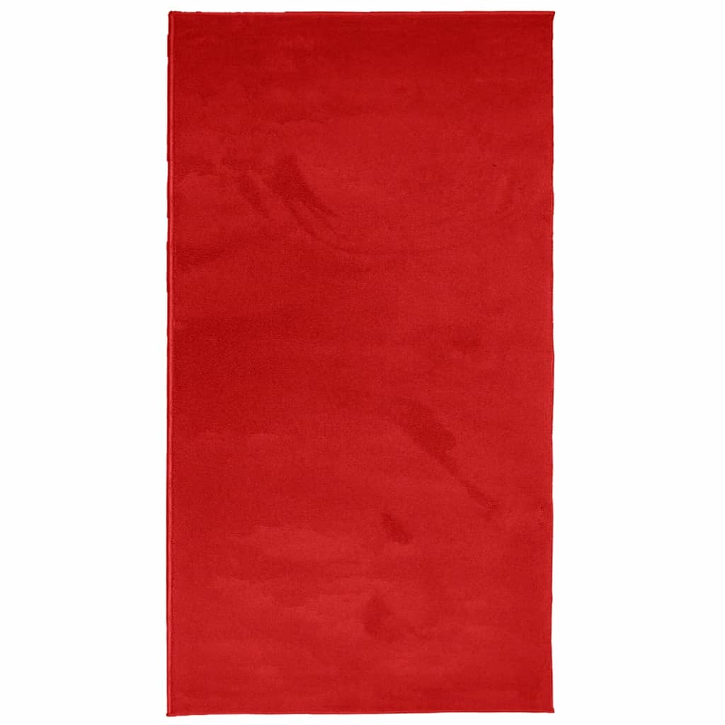 VIDAXL RAG OVIDO basso -pile 60x110 cm rosso