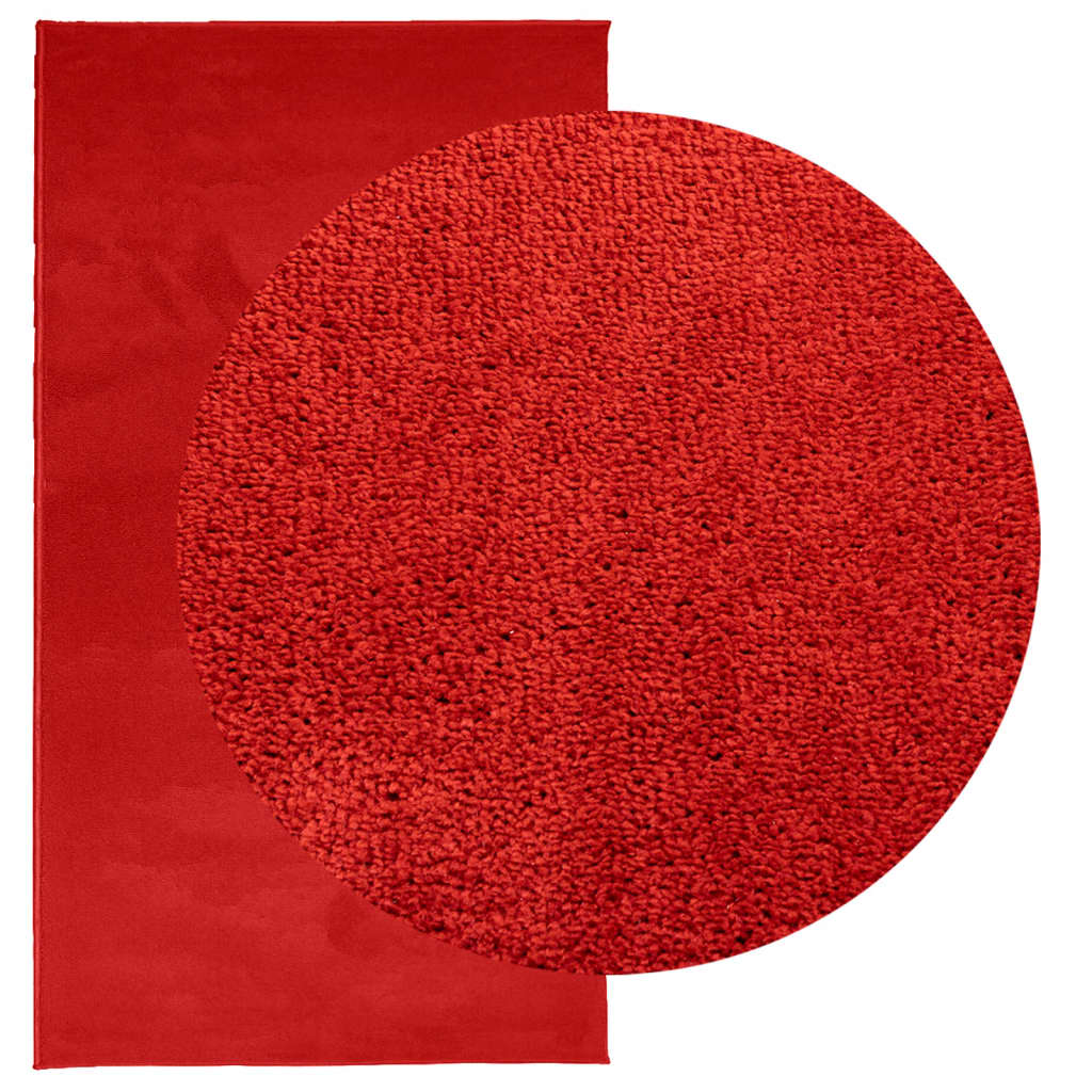 Tapis Vidaxl Oviedo Low -Pile 60x110 cm rouge