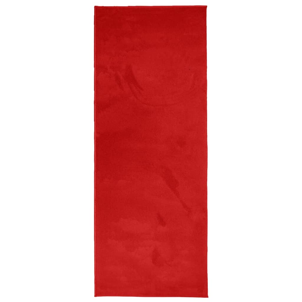 Vidaxl RUG OVIEDO bajo -Pile 80x200 cm rojo